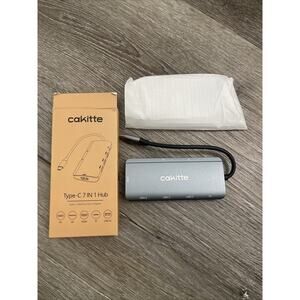 USB C Hub Cakitte 7 in 1 USB C to 4K@60HZ HDMI Multiport Adapter 3 USB 3.0